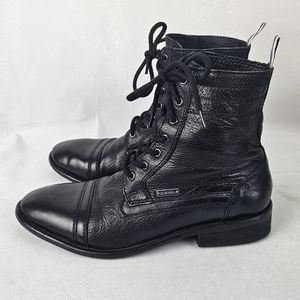COPY - Diesel Leather Lace Up Combat Style Boots Size 43 (US 10) Black Streetwe…